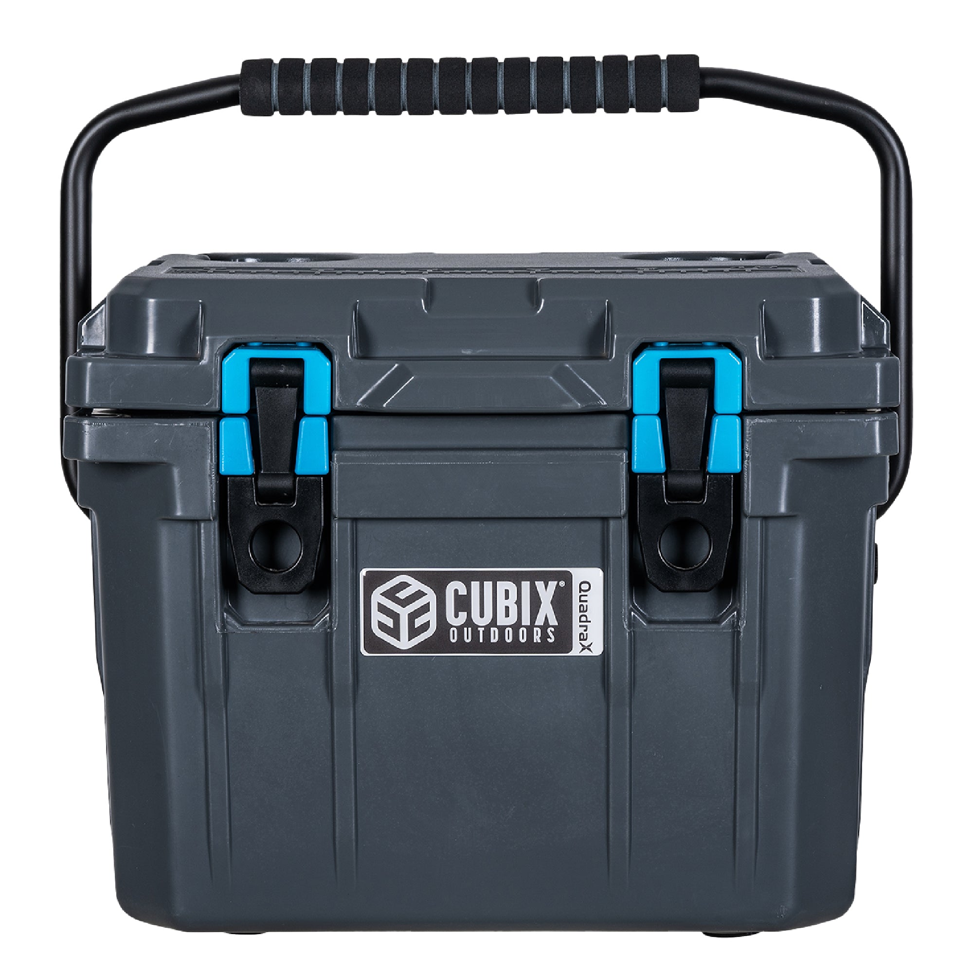 granite_grey, rotomolded insulated outdoor cooler with handle and secure latches