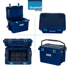 Four different angles of the QuadraX Series cooler